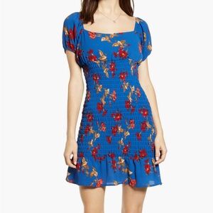 Leith Floral Smocked Dress
